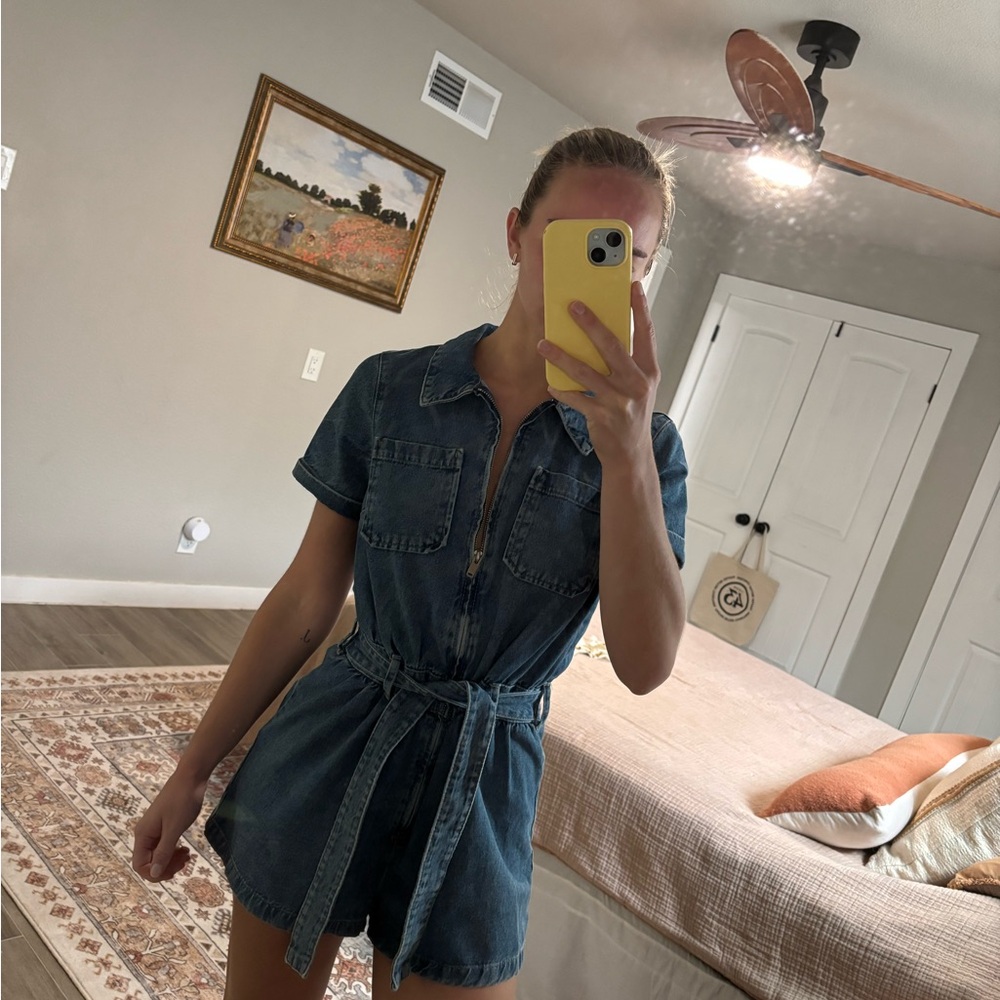 H&M Blue Denim Top